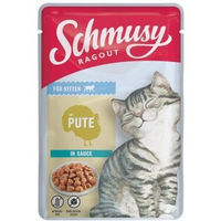 Produktbild von Schmusy Kitten Nassfutter Pute Stückchen in Sauce Getreidefrei 88x100 g - 88 x 100 g
