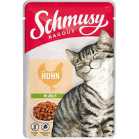 Produktbild von Schmusy Ragout Huhn in Gelee für Katzen Adult 22 x 100 g getreidefrei ohne Zucker - 22 x 100 g