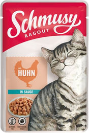 Schmusy Ragout Huhn in Sauce für Katzen Adult 22 x 100 g getreidefrei - 22 x 100 g – Bild 1 von 4