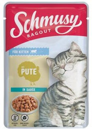Produktbild von Schmusy Ragout Kitten Nassfutter Pute in Sauce 22x100 g getreidefrei - 22 x 100 g