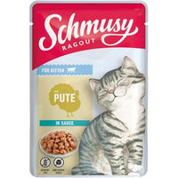 Produktbild von Schmusy Ragout Kitten Pute in Sauce 22 x 100 g getreidefrei und ohne Zucker - 22 x 100 g