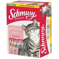 Produktbild von Schmusy Ragout Nassfutter für Katzen Adult Stückchen in Gelee 12x100 g getreidefrei ohne Zucker - 12 x 100 g