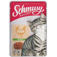 Produktbild von Schmusy Ragout Nassfutter Katze Adult Huhn in Gelee getreidefrei 22x100 g - 22 x 100 g