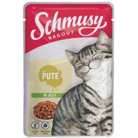 Produktbild von Schmusy Ragout Nassfutter Katze Adult Pute in Gelee getreidefrei 88 g x 10 - 88 x 100 g