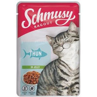 Produktbild von Schmusy Ragout Nassfutter Katze Adult Thunfisch in Gelee getreidefrei 88 x 100 g - 88 x 100 g
