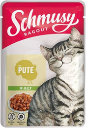 Schmusy Ragout Pute in Gelee Katzenfutter Adult Getreidefrei 22 x 100 g - 22 x 100 g – Bild 1 von 5