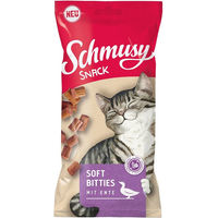 Produktbild von Schmusy Soft Bitties Katzenleckerli mit Ente für Adult 60g - 8 x 60 g