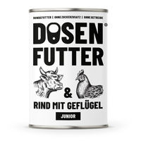 Produktbild von Schnauze & Co. Hundefutter Junior Rind & Geflügel getreidefrei mit hohem Fleischanteil 6x400g - 6 x 400 g