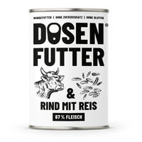 Produktbild von Schnauze & Co. Hundefutter Rind & Reis glutenfrei mit hohem Fleischanteil 6x400g