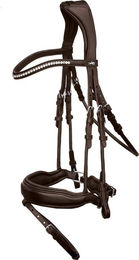 Schockemöhle Sports Anatomische Trense Malibu Trensenzaum aus Leder in Espresso/Silver Größe XL – Bild 1 von 1