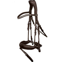 Produktbild von Schockemöhle Sports Anatomische Trense Malibu Trensenzaum aus Leder in Espresso/Silver Größe XL