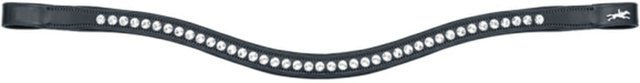 Schockemöhle Sports Crystal Select Stirnband aus Leder Schwarz/Silber – Bild 1 von 1