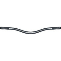 Produktbild von Schockemöhle Sports Crystal Select Stirnband aus Leder Schwarz/Silber