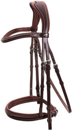 Schockemöhle Sports Trense Montreal Select aus Leder in Creme mit Royal Oak und Silber Details VB-WB – Bild 1 von 1