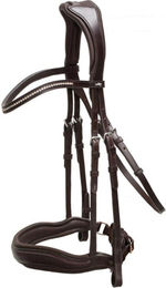 Schockemöhle Sports Trense Slimford Leder Espresso/Silver Größe XL – Bild 1 von 1