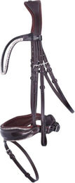 Schockemöhle Trense SP Luxury Dressage für Pferde in Espresso/Toffee/Silver Größe WB – Bild 1 von 1
