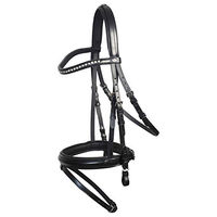 Produktbild von Schockemöhle Berlin Trense Englisch-Kombiniert für Warmblut aus Leder in Schwarz/Silber