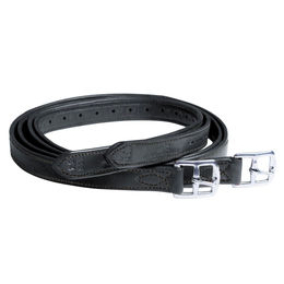 Schockemöhle Chantilly Steigbügelriemen aus Leder in Schwarz mit Silber – Bild 1 von 2