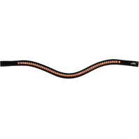Produktbild von Schockemöhle Diamond Select Leder Vorderzeug für Pferde in Schwarz Orange Lila oder Taupe