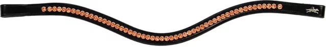 Schockemöhle Diamond Select Leder Vorderzeug für Pferde in Schwarz Orange Lila Taupe Größe XFull – Bild 1 von 1