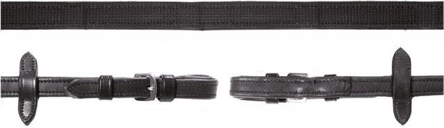 Schockemöhle Durasoft Grip Reins Zügel für Warmblut Schwarz/Silber – Bild 1 von 5