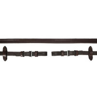 Produktbild von Schockemöhle Durasoft Gummi Zügel 16 mm für Warmblut in Braun mit Silber