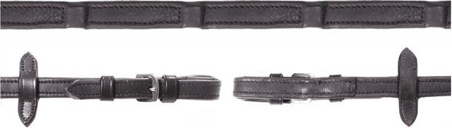 Schockemöhle Durasoft Lederzügel für Warmblut Schwarz/Silber 16mm – Bild 1 von 3