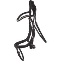 Produktbild von Schockemöhle Equitus Omega Anatomische Spezialtrense aus Leder für Warmblut in Schwarz/Silber