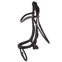 Produktbild von Schockemöhle Equitus Omega anatomische Spezialtrense aus Leder Schwarz Silber Größe VB