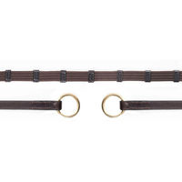 Produktbild von Schockemöhle Gurtzügel Doppelsteg Ring aus Leder für Warmblut in Schwarz Gold oder Braun