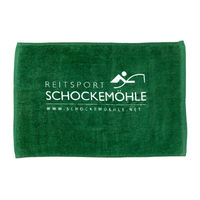 Produktbild von Schockemöhle Handtuch RS Classic Logo Grün 35 x 50 cm