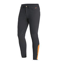 Produktbild von Schockemöhle Hero FS Vollgrip Reithose Herren Grau Orange DE98 (UK34L) wasserabweisend
