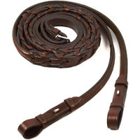 Produktbild von Schockemöhle Hunter Zügel aus Leder in Braun mit Silber für Warmblut