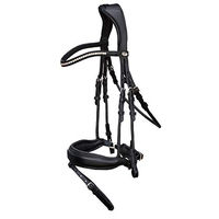 Produktbild von Schockemöhle Malibu Anatomische Trense aus Leder Schwarz Silber Größe VB