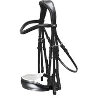 Produktbild von Schockemöhle Milan Kandare Anatomic Line aus Leder in Schwarz mit Silberbeschlägen ohne Zügel