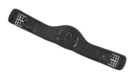 Schockemöhle Pittsburgh Sattelgurt aus Leder in Schwarz und Silber – Bild 1 von 2