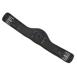 Schockemöhle Pittsburgh Stretch Sattelgurt aus Leder in Schwarz mit Silber – Bild 1 von 2