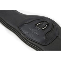 Produktbild von Schockemöhle Pittsburgh Stretch Sattelgurt aus Leder in Schwarz und Silber