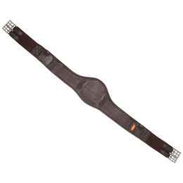 Schockemöhle Portland Sattelgurt aus Leder in Braun mit silbernen Beschlägen – Bild 1 von 2