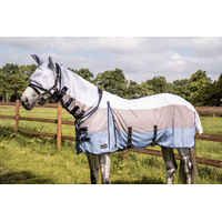 Produktbild von Schockemöhle Reitsport Fliegendecke RS Combo King mit Maske aus Fleece in Blau