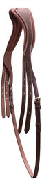 Schockemöhle Select Kopfstück und Genickstück mit Kehlriemen aus Leder in Braun – Bild 1 von 2