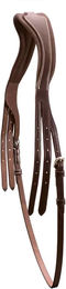 Schockemöhle Select Kopfstück und Genickstück mit Kehlriemen aus Leder in Braun für den Reitsport – Bild 1 von 2