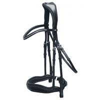 Produktbild von Schockemöhle Slimford Bridle Trense aus Leder Schwarz/Silber für Warmblut (Full)