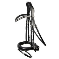 Produktbild von Schockemöhle Sports Brantford Anatomische Trense für Warmblut aus Leder Schwarz/Silber