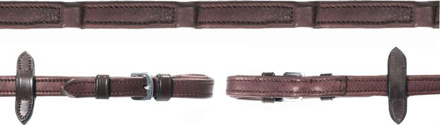 Schockemöhle Sports Durasoft Lederzügel Braun mit Silberbeschlag für Warmblut – Bild 1 von 3