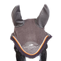 Produktbild von Schockemöhle Sports Dynamite Flyveil Fliegenmütze für Warmblut in Grey Melange/Orange