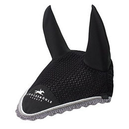 Schockemöhle Sports Dynamite Flyveil Fliegenmütze für Warmblut in Schwarz/Silber – Bild 1 von 4