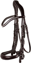 Schockemöhle Sports Equitus Gamma Doppeltrense aus Leder in Espresso/Silber Größe Oversize-O/S – Bild 1 von 6