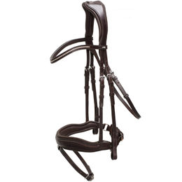 Schockemöhle Sports Espresso Silver Trense Stanford Anatomische Leder Trensenzaum für Vollblut – Bild 1 von 9