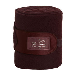 Schockemöhle Sports Fleece Gamaschen für Pferde in Rot und Braun – Bild 1 von 2
